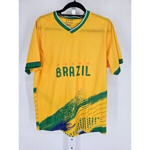 Brazil 2022 World Cup Soccer Jersey Adult Sz XL Yellow